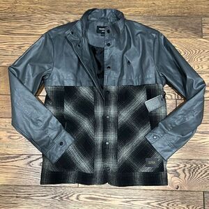 NIXON - CHARCOAL FLANNEL HOODED JACKET